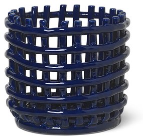 Keramický košík Ceramic Basket, malý – modrý