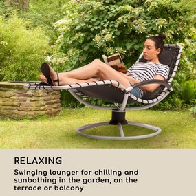 Blumfeldt The Chiller, hojdacie lehátko, 77 x 85 x 173 cm, 360 Comfort, ComfortMesh, čierne