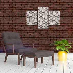 Obraz - Hexagóny v betónovom dizajne (90x60 cm)