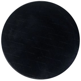 TZ Čierny okrúhly koberec 3D Rabbit Rozmer: 120 cm