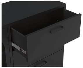 Čierna komoda 140x90 cm Diora – Marckeric