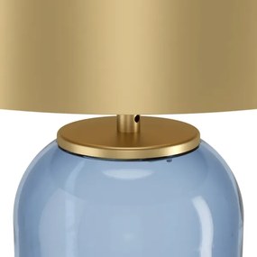 Eglo 390064 - Stolná lampa CUITE 1xE27/40W/230V zlatá/modrá