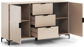 Komoda LANA 04 béžový -STOJACA KOMODA 2-DVEROVÁ SO ZÁSUVKAMI
