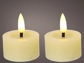 LED čajová sviečka (2 ks) Lumineo 4,4x5,2 cm, krémová vosková%