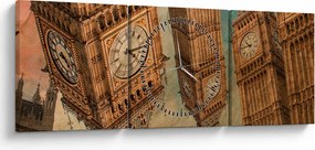 Obraz - Big Ben, Londýn (s hodinami) (90x30 cm)