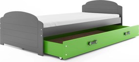 Posteľ LILI 200x90 grafitová - zelená