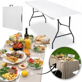 Cateringový stôl CATERON 70x180 cm, biely