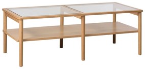 Sklenený konferenčný stolík v prírodnej farbe 60x120 cm Elba – Unique Furniture