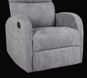 LuxuryForm DESIGN Televízne kreslo BRUNO otočné s polohovaním - šedé