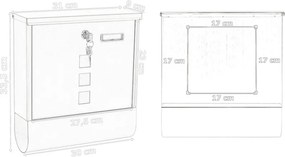 HANS poštová schránka čierna čierna