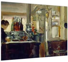 Sklenený obraz - Style of Edouard Manet, Bon Bock Cafe, reprodukcia (70x50 cm)