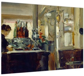 Sklenený obraz - Style of Edouard Manet, Bon Bock Cafe, reprodukcia (70x50 cm)