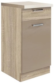Kuchynská skrinka Premio 2D sonoma/cappuccino lesk