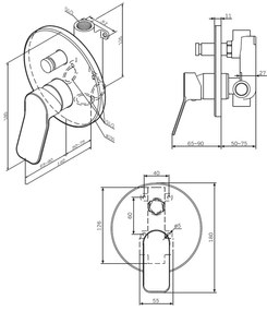Vstavaná batéria AM.PM X-Joy FXA45022 jednopáková, čierna