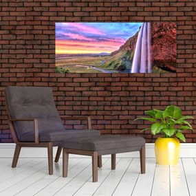Obraz - Vodopád Seljalandsfoss (120x50 cm)