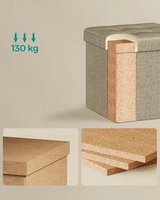 Dekorstudio Taburetka s úložným priestorom LSF028K01 – karamelová