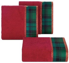 VIANOČNÝ FROTÉ UTERÁK CHERRY SADA 3KS 70X140 CM BORDOVÁ