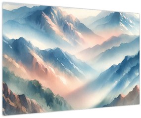 Obraz - Akvarelové hory (90x60 cm)