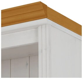 Biela knižnica z borovicového dreva 74x223x37 cm Anita – Støraa