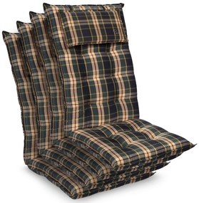 Sylt, čalúnená podložka, podložka na stoličku, podložka na vyššie polohovacie kreslo, vankúš, polyester, 50 × 120 × 9 cm, 4 x podložka