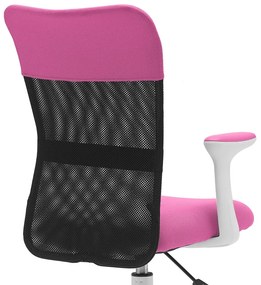Detská stolička Neoseat MONKEY WHITE s podnožou — látka, biela / tmavo ružová