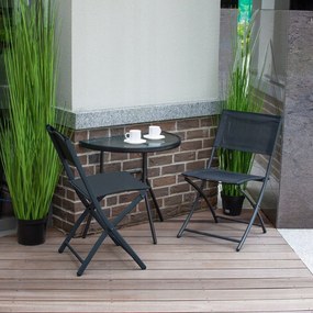 Dekorstudio Balkónový skladací set na malý balkón 2x stolička a stôl