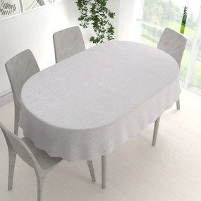 Biante Dekoračný oválny obrus BKW-206 Svetlo sivobéžový žíhaný 120x180 cm