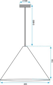 Toolight Toolight, stropné svietidlo 1xE27 APP1442-1CP, svetlé drevo, OSW-01278