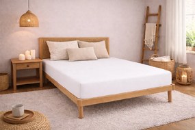Kvalitex Luxusné bavlnené JERSEY prestieradlo s lycrou 120x200 cm - biela