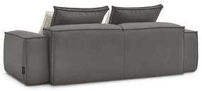 Sivá pohovka z imitácie kože 260 cm Boheme – Bobochic Paris