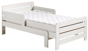 Biela rastúca detská posteľ z borovicového dreva s roštom Jumper – Vipack