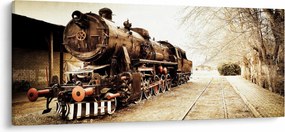 Obraz - Historická lokomotíva (120x50 cm)