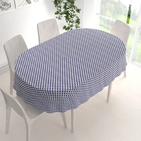 Biante Bavlnený oválny obrus Sandra SA-241 Tmavo modré Maroko 100x140 cm