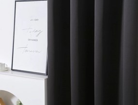 Čierny záves OXFORD 140x250 cm Zavesenie: Kovové krúžky