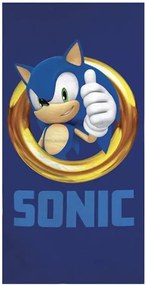 Bavlnená plážová osuška Ježko Sonic - 100% bavlna - 70 x 140 cm