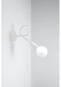 Sollux SL.1430 - Nástenná lampa LOOP 1xE27/15W/230V biela