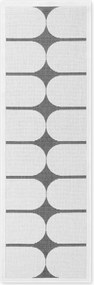 NORTHRUGS, Koberec behúň Duet Bowen 106244 Black/White - na von aj na doma, 80x250, čiernobiela, chodba / predsieň