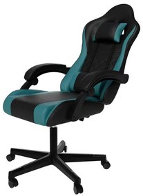 InternetovaZahrada Kancelárska stolička HyperSeat - čierna/tyrkysová