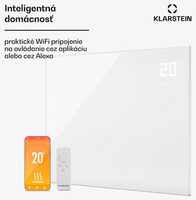 Klarstein Wonderwall Smart Bornholm, infražiarič, 120 x 80 cm, 980 W, aplikácia
