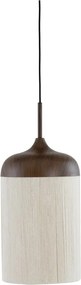 Tmavohnedé závesné svietidlo s textilným tienidlom ø 22 cm Dania – Light & Living