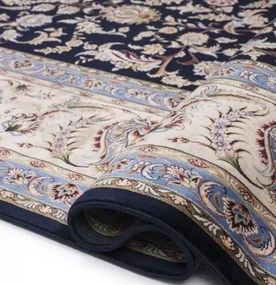 Koberec Anatolia Silk 66524 – modrý obdĺžnik s orientálnym vzorom Rozmer: 200x290 cm