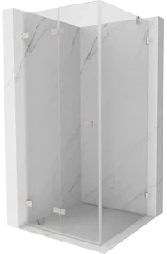 Mexen Lunar-F, skladací sprchový kút ľavý 80 x 70 cm, 8mm číre sklo, oceľový profil, 836-080-070-97-00-L