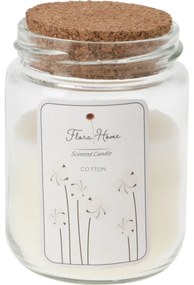 Sviečka v skle Flora home Cotton, 6,5 x 9,5 cm