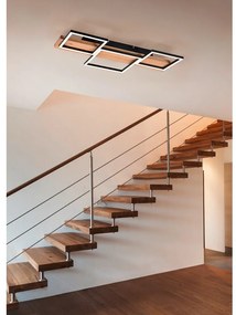 LED stmievateľné stropné svietidlo v čierno-prírodnej farbe 34x65 cm Harper – Trio