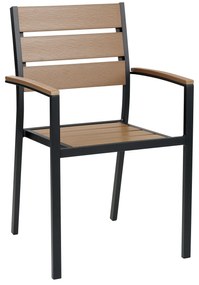 Súprava 6 jedálenských stoličiek svetlé drevo/čierna VERNIO Beliani