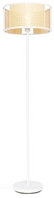 Orientálna stojaca lampa biela s ratanom 40 cm - Akira