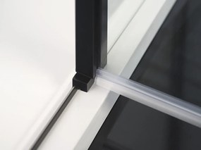 Polysan, ZOOM LINE BLACK štvorcová sprchová zástena 900x900mm, číre sklo, ZL5415B