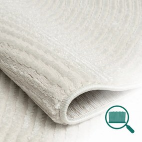 Angel Carpet, Kusový koberec Zafiro 25 Cream, 80x150, biela, kancelária