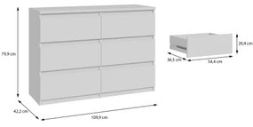 Komoda s zásuvkami MAO biela