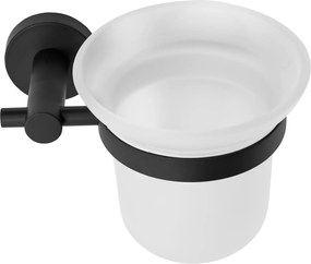 Tutumi Rea, nástenná toaletná kefa 322234C, čierna matná, REA-77103